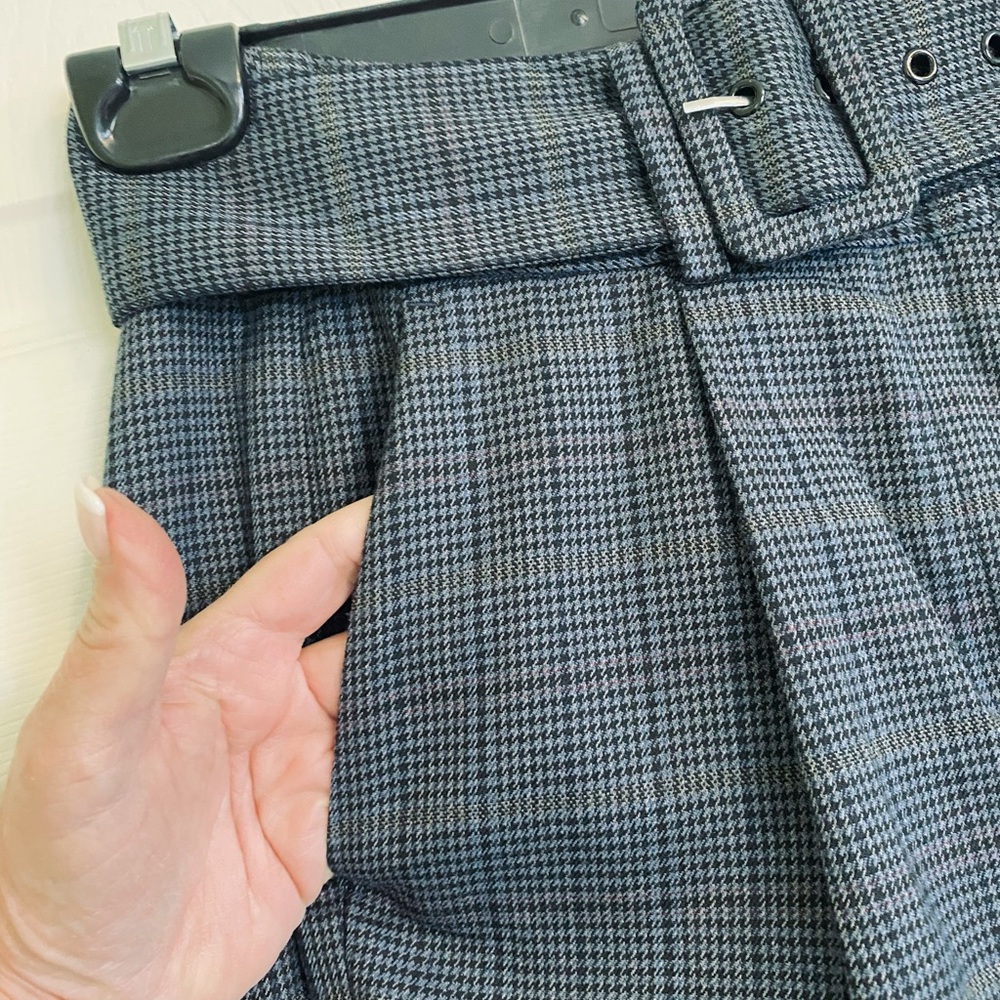 Stylish Plaid High-Waisted Pants